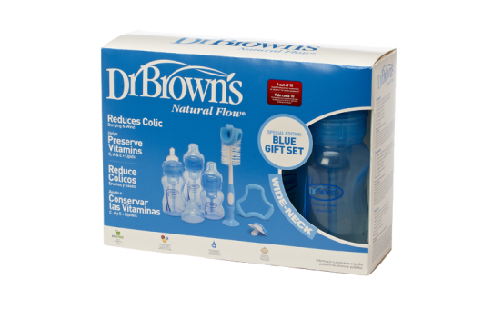 Набор бутылочек Dr.Brown's c широким горлышком, синий, 3 шт.